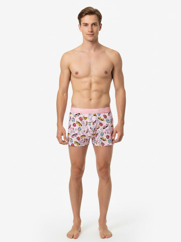 3 Confezioni Boxer aderenti Uomo Antisfregamento Vestibilità Fissa Stampe Audaci Pelle Amica Cotone di Alta Qualità