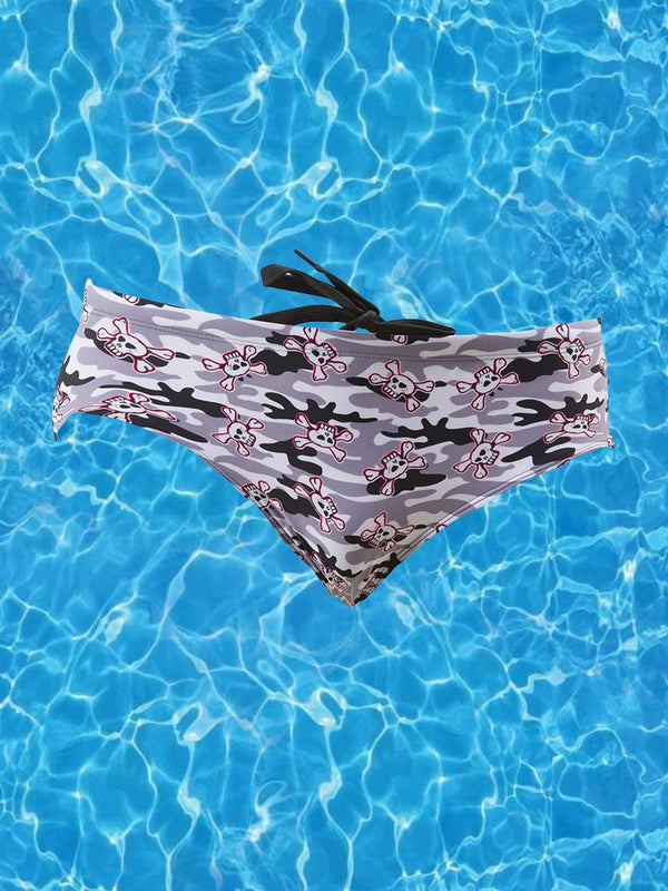 Herrars Sömlösa Komfort Low-Rise Fashionella Grafiska Simbriefs