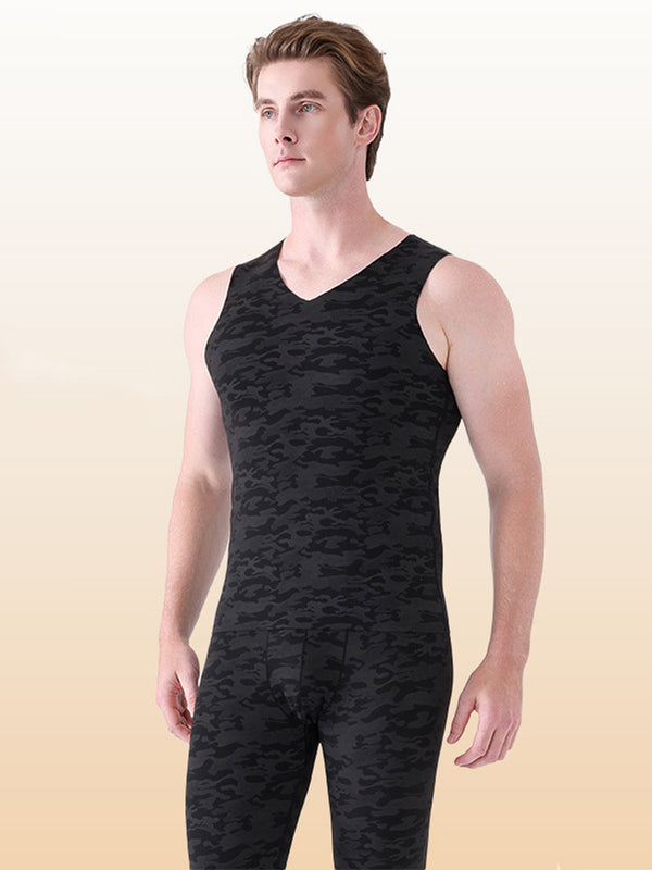 Męskie bezszwowe komfortowe codzienne podstawowe antyzapachowe ciepłe komplety termiczne