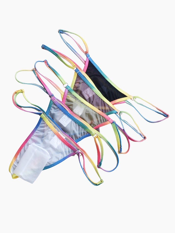 3 Pack Men's Ultra-Thin Sexy Smooth Breathable Contrast Waistband ...
