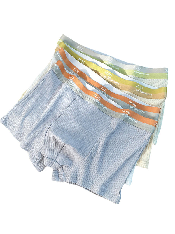 4 Pack Boxer Uomo Morbido Cotone Antibatterico Tutte le Stagioni Quotidiano Elasticità Lusso