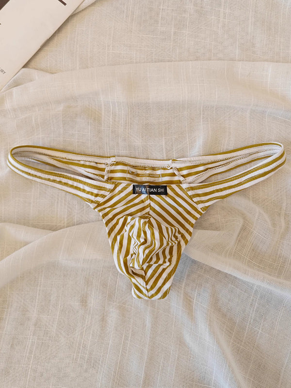 3er-Pack Herren Gestreifter Trendiger Kühlender Griff Tageslanger Komfort Feste Unterstützung Bikini