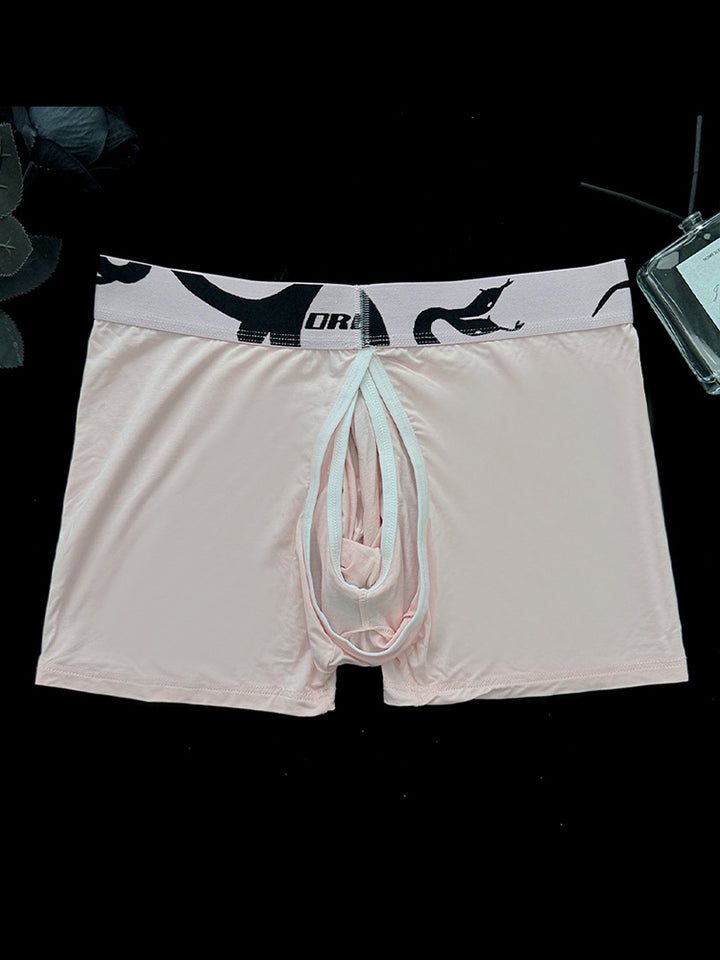 Boxer Fly Men's Detachable Pouch Easy-Access Open Fly Modal Split-Crotch Boxers ...