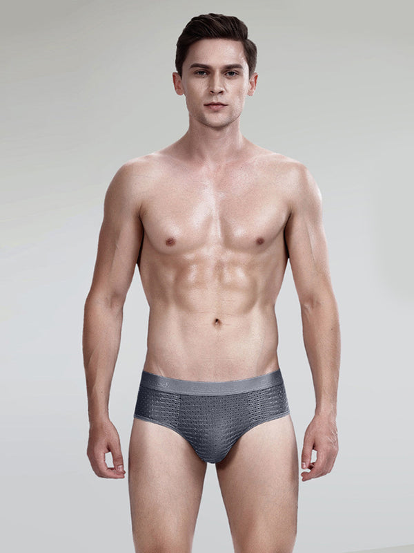 4 kpl hengittävät jääsilkki antibakteeriset miesten alushousut