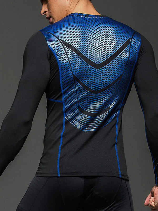 Top da uomo super elastici sportivi da palestra ad asciugatura rapida