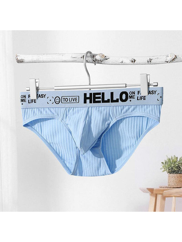 Slip da Uomo in Cotone Rippato Traspirante con Tasca 3D