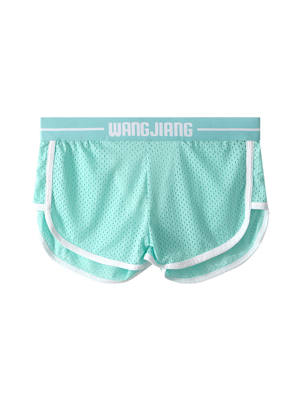 2 قطعة من سراويل البوكسر الفضفاضة للرجال من الحرير الجليدي للبيت والنوم الشبكية القابلة للتنفس