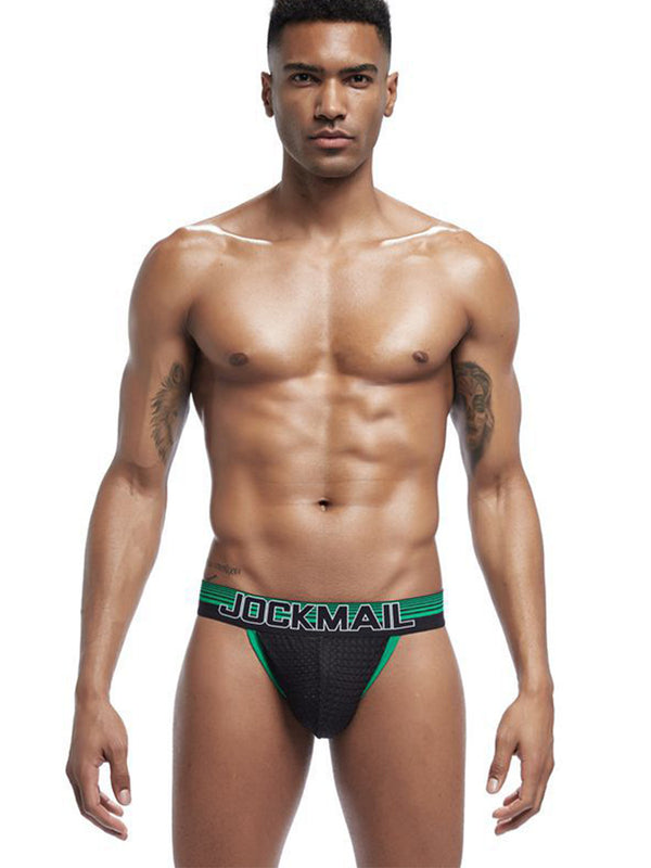 男士彩色布料彈性腰帶比基尼內褲