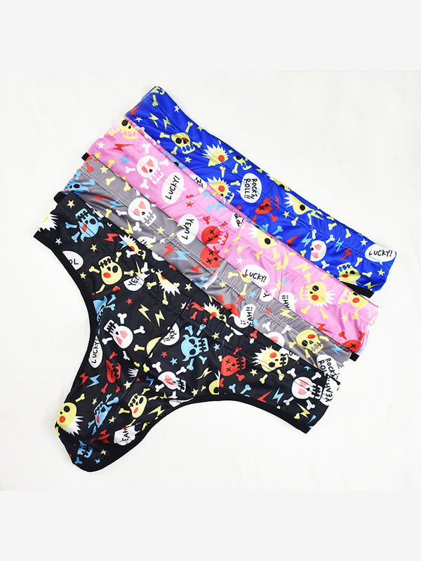 3er-Pack Männer-Schädeldruck-Tanga - Scharf & Sexy