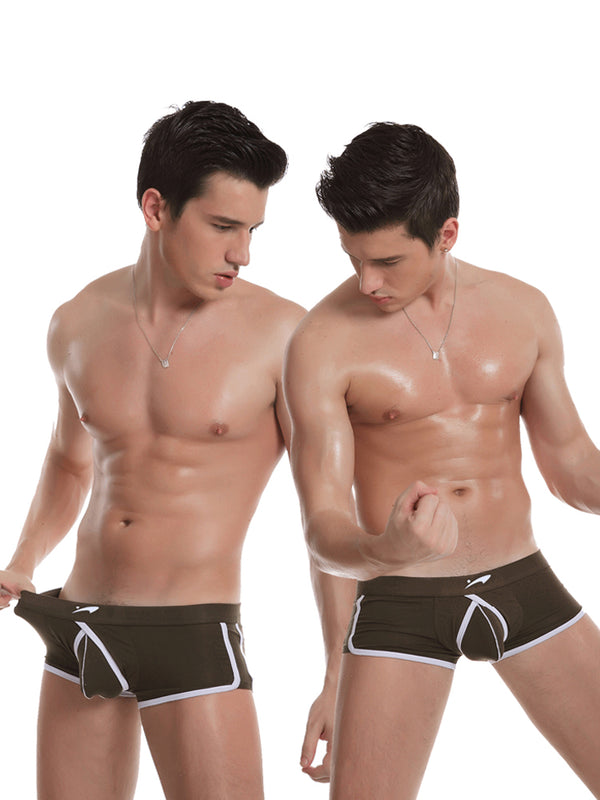 2 Pack Boxer Uomo Ultra-Morbido Modal Scollo Basso Comoda Vita Controllo Odori