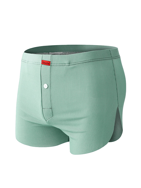 3 Pack Men's Ice Silk Loose-Fit Wide Comfy Waistband Soft Boxer Shorts