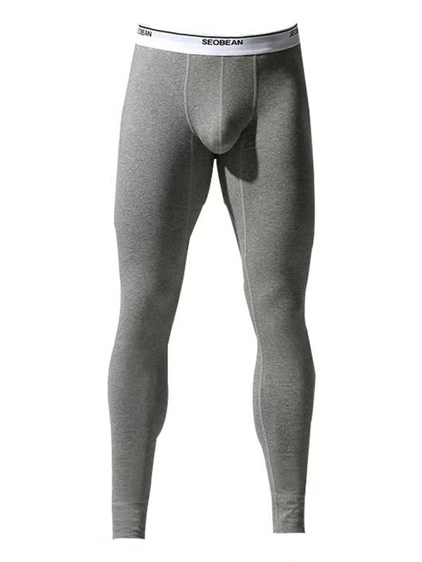 Męskie Ultra-Miękkie Bawełniane Bezmetkowe Second-Skin Ciepłe w Dotyku Przytulne Spodnie termiczne