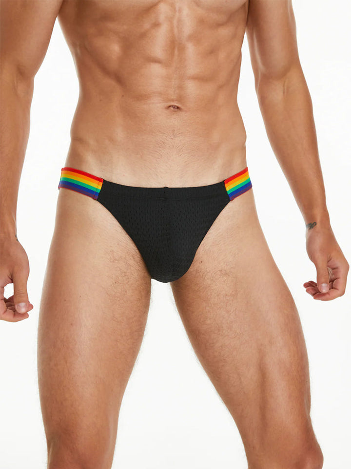 Men s Sexy Rainbow Pride Mesh Bikini Mr Saker men-s-sexy-rainbow-pride-mesh-bikini-mr-saker