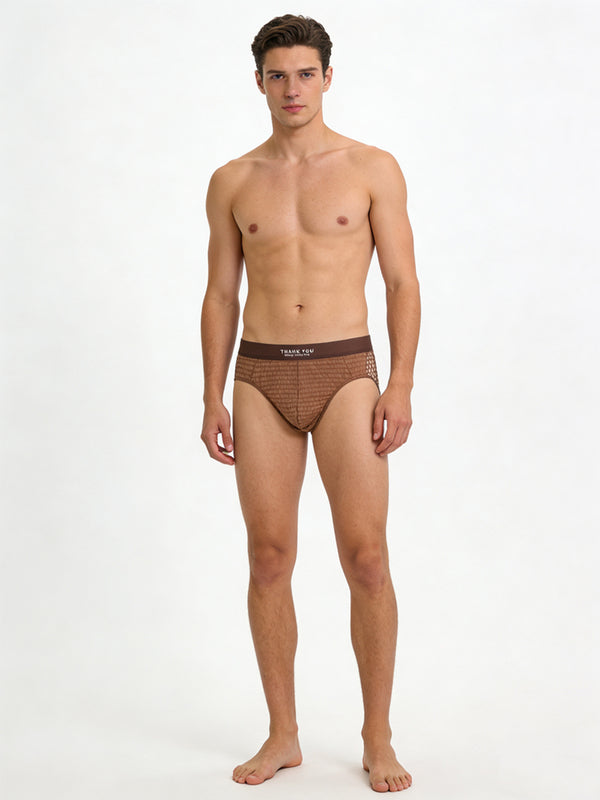 3 Pack Men's Soft & Breathable Icy Silk Quick-Dry Mid-Rise Comfort Cooling Briefs