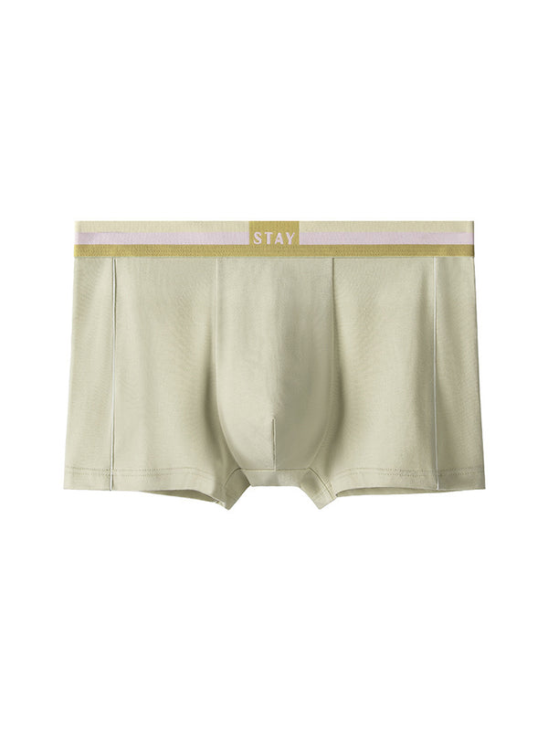 Miesten kontrastiväriset raidalliset modaalihousut