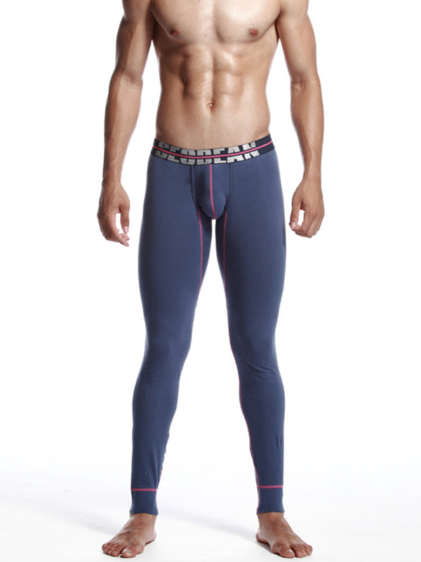 Męskie Spodnie termiczne w stylu odzieży domowej gotowe do spania z podszewką z polaru przytulne w dotyku