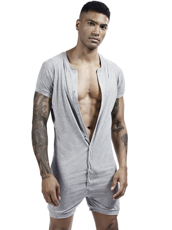 Men's Sexy Short Sleeve Onesie Loungewear