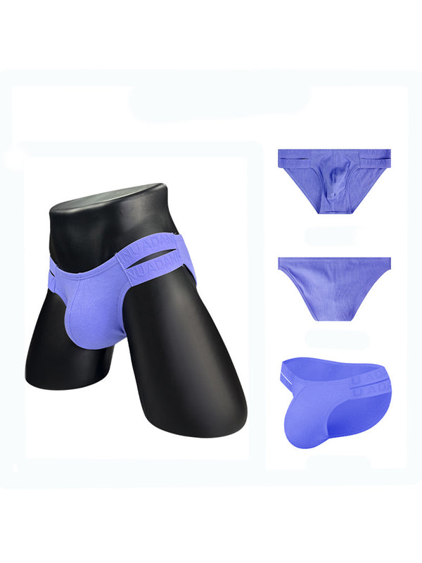 Ren bomull Dubbel midjeband Sexig Sportig U-pung Herrbikini