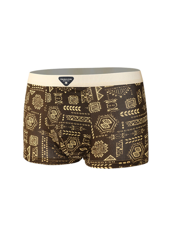 4팩 남성 아이스 실크 항균 통기성 시밤리스 편안한 트렁크