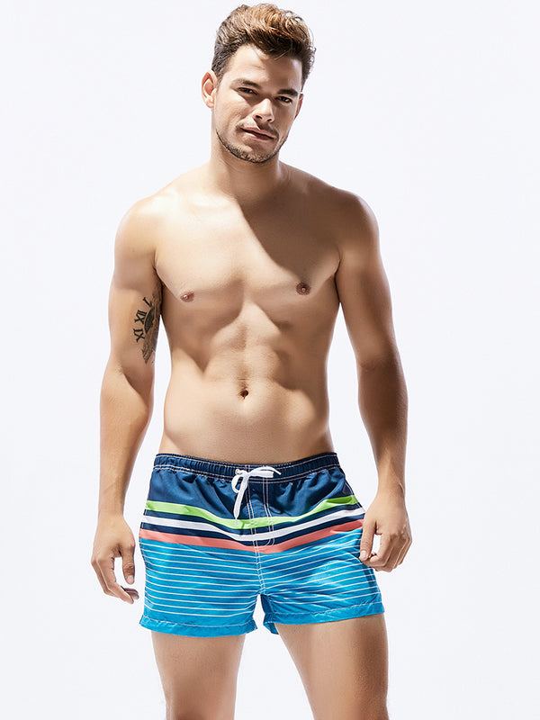 Men's Trendy Printed Sporty Cut Odor-Control Cooling Board Shorts