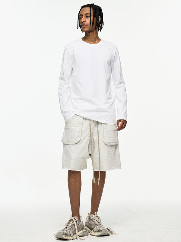 Heren Hoogwaardige Lange Mouw Oversized & Huidvriendelijke Effen Kleur Loungetops