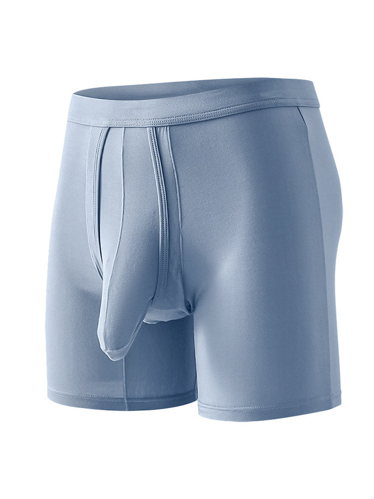 Real Men 6in Nylon Boxer Briefs A Pouch Med 3pk Blk/Blu/Gry Testicle Real Men 6in Nylon Boxer Briefs A Pouch Med 3pk Blk/Blu/Gry Testicle