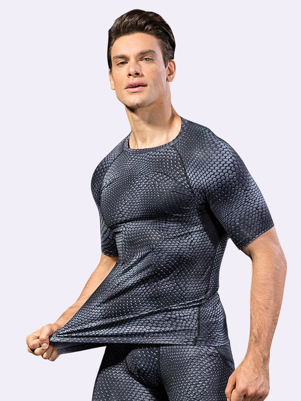 Men's Fitness Running Moisture-Wicking & Quick-Dry Fabric Activewear Tops & Tights