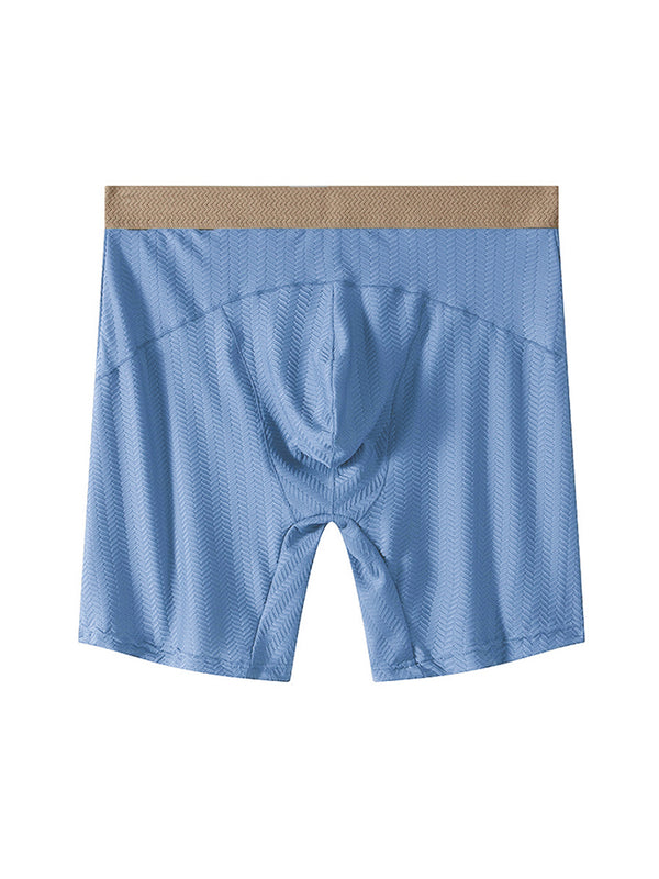 2 Confezioni Boxer Uomo Comodi con Tasca a U di Supporto a Vita Media Senza Cuciture Confortevoli a Metà Coscia