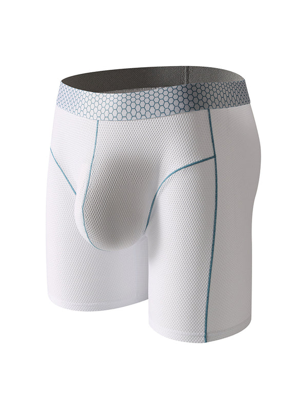 3 Confezioni Boxer a metà coscia Uomo a Vita Media Taglio Sportivo Copertura Completa Anti-Sfregamento Controllo Odori