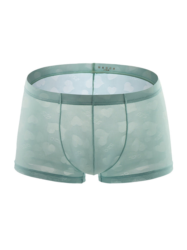 Pack de 4 Bragas Sexy de Corazón en Malla para Hombres