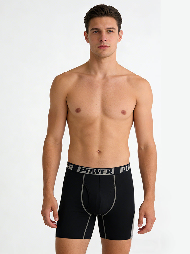 4 Pack Men's Comfy Waistband Workout Ready All-Season Boxer Briefs | Mr ...