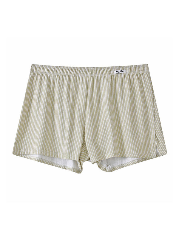 4 Pack Men's Pure Cotton Loose-Fit Antibacterial Home Sleep Boxer Shorts