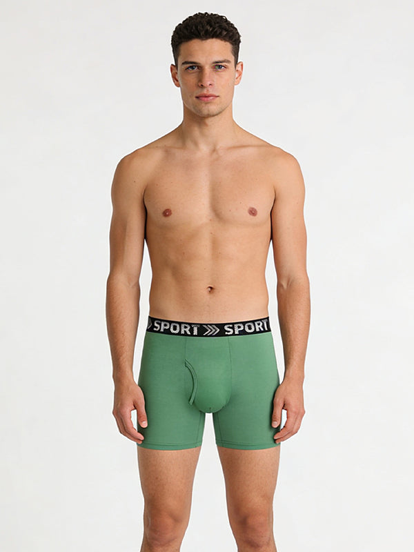 5 Pack Men's Fly Opening All-Day Freshness Zero-Irritation Snug Fit Comfy Boxers Briefs