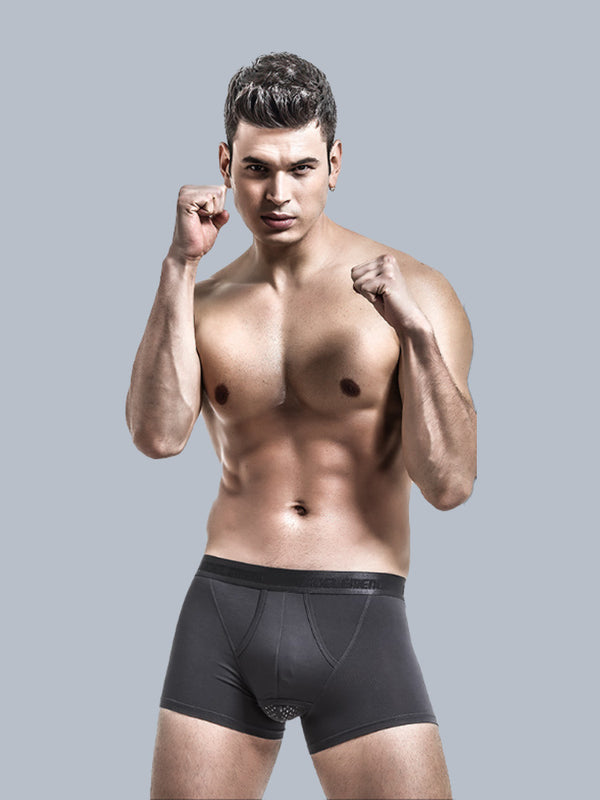 3 szt. Bokserki męskie z oddzielną kieszenią i siateczką podtrzymującą