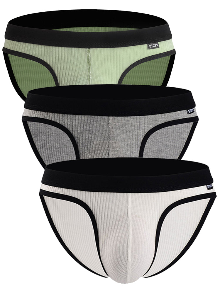 3 Pack Low Rise Soft Briefs With Support Pouch | Mr Saker