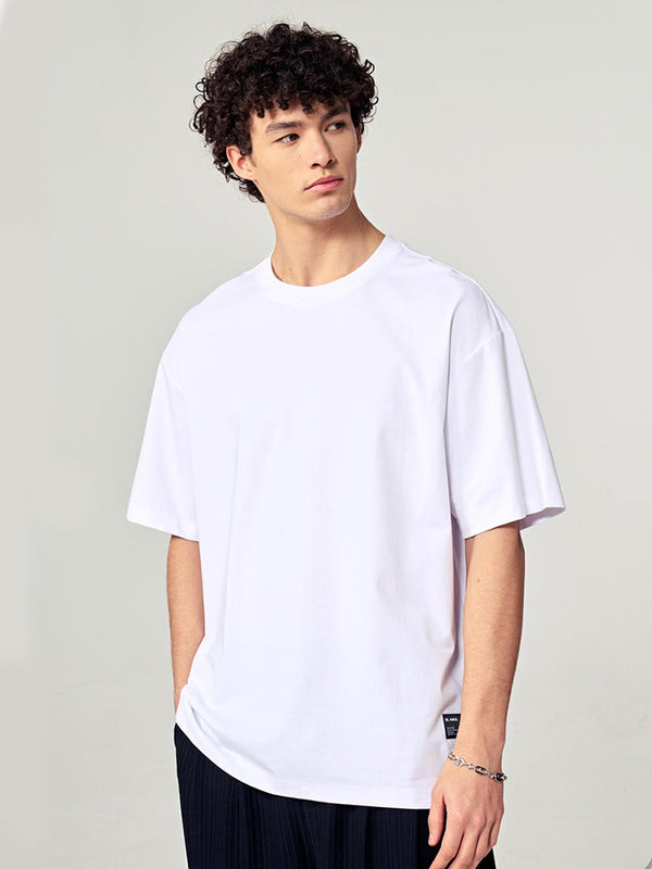 Heren Minimalistisch Ontwerp Klassieke Pasvorm Veelzijdige Essentiële Daglange Comfort T-Shirt