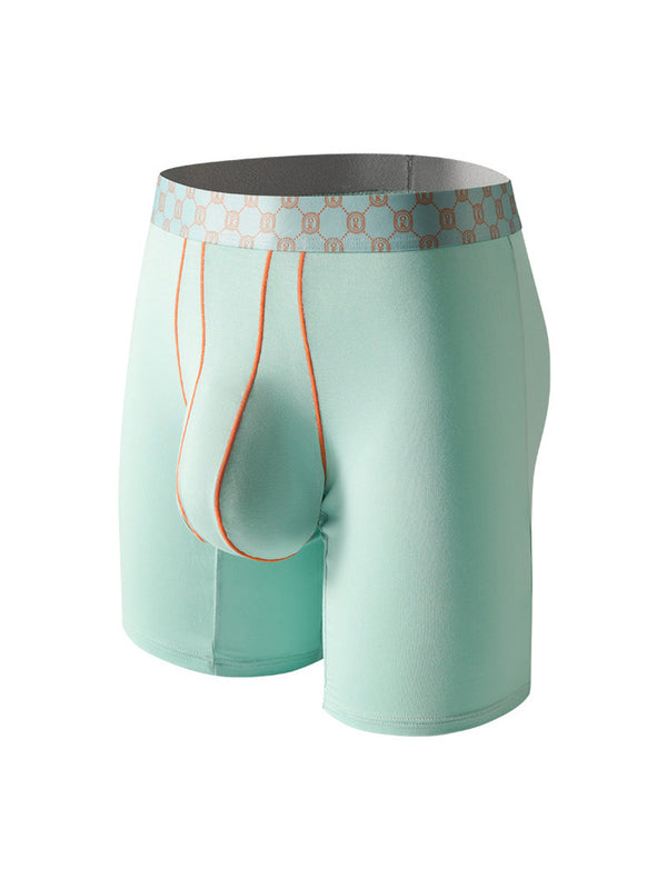 2 Confezioni Boxer a metà coscia Uomo Colore Unito Antisfregamento Comoda Fascia Vita Vestibilità Elasticizzata