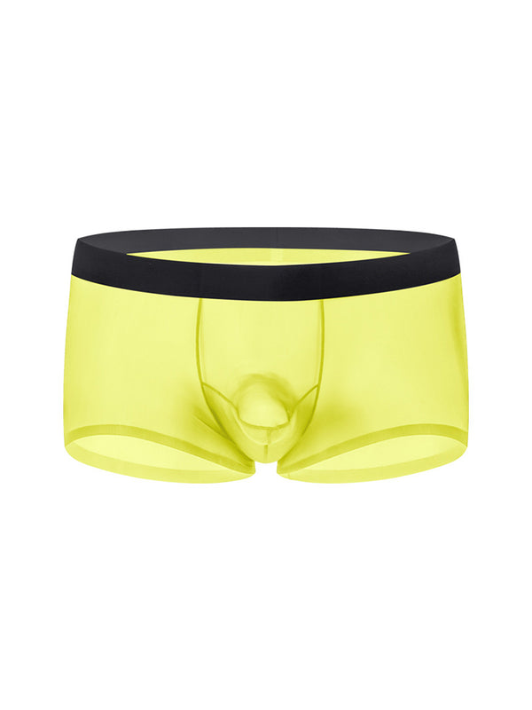 2パック メンズ アイスシルク セパレートポーチ 通気性 ストレッチフィット トランクス