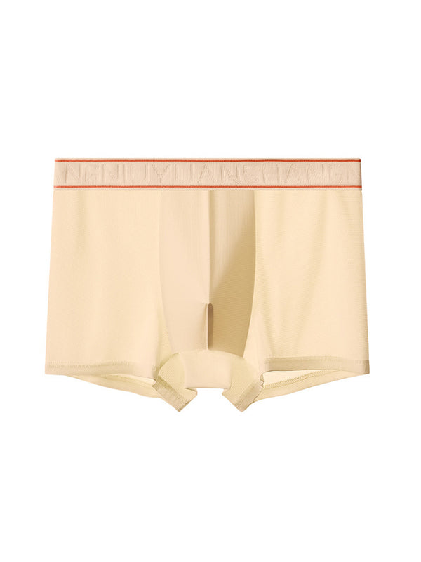 4 Sztuk Męskie Antybakteryjne Wygodne Pasek Jedwab Lodowy Bokserki