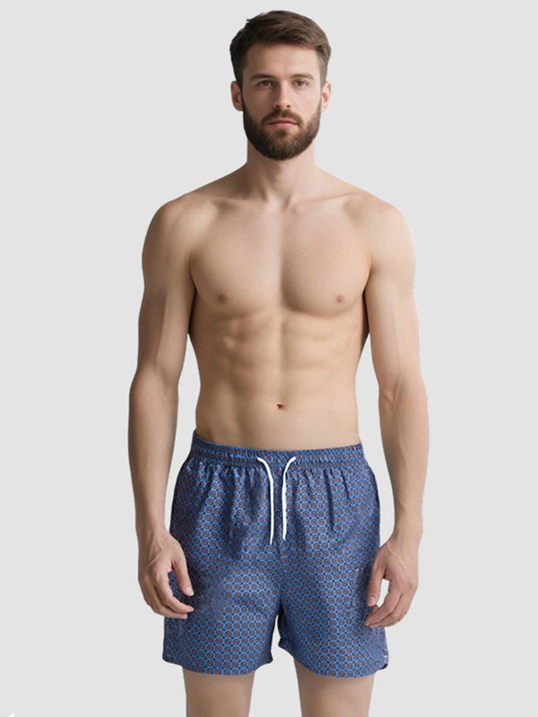 Heren Floral Print Snel-Drogende Hybride Wrijvingsvrije Ontwerp Adaptieve Rek Boardshorts