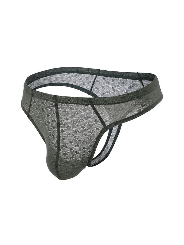 2 Pack Mutande String Uomo a Vita Bassa Colore Solido Traspiranti Sexy Leggera Compressione