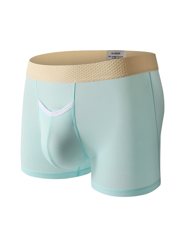 3 Szt. Męskie Bokserki Bezszwowe z Elastycznej Tkaniny z Fitem Stay-Put dla Komfortu