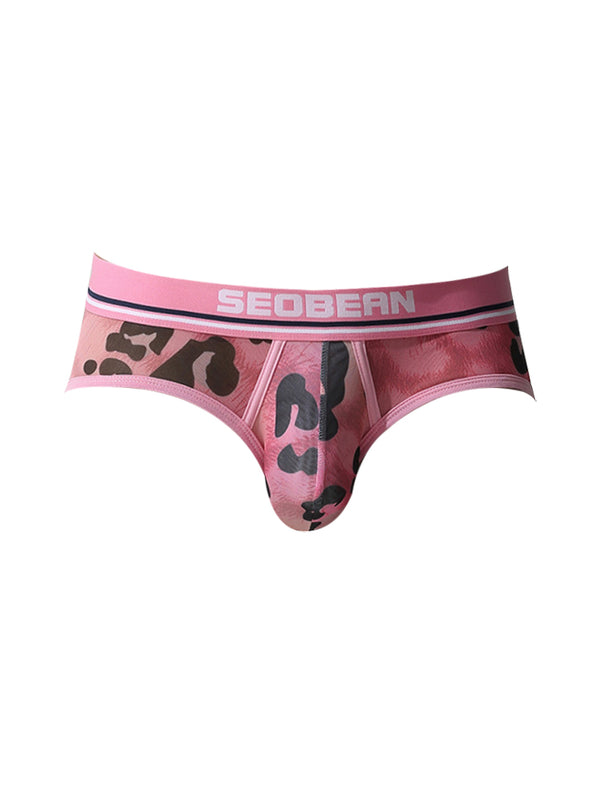 2 قطعة رجالية طباعة نمر مثيرة مضادة للاحتكاك حزام مريح قطع رياضي بيكيني