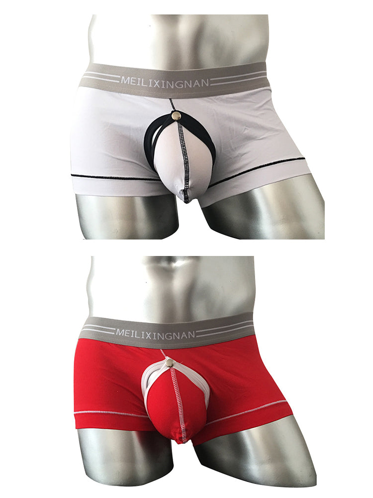 Pack Boxer Uomo con Taschino Amovibile Traspirante Slip MR