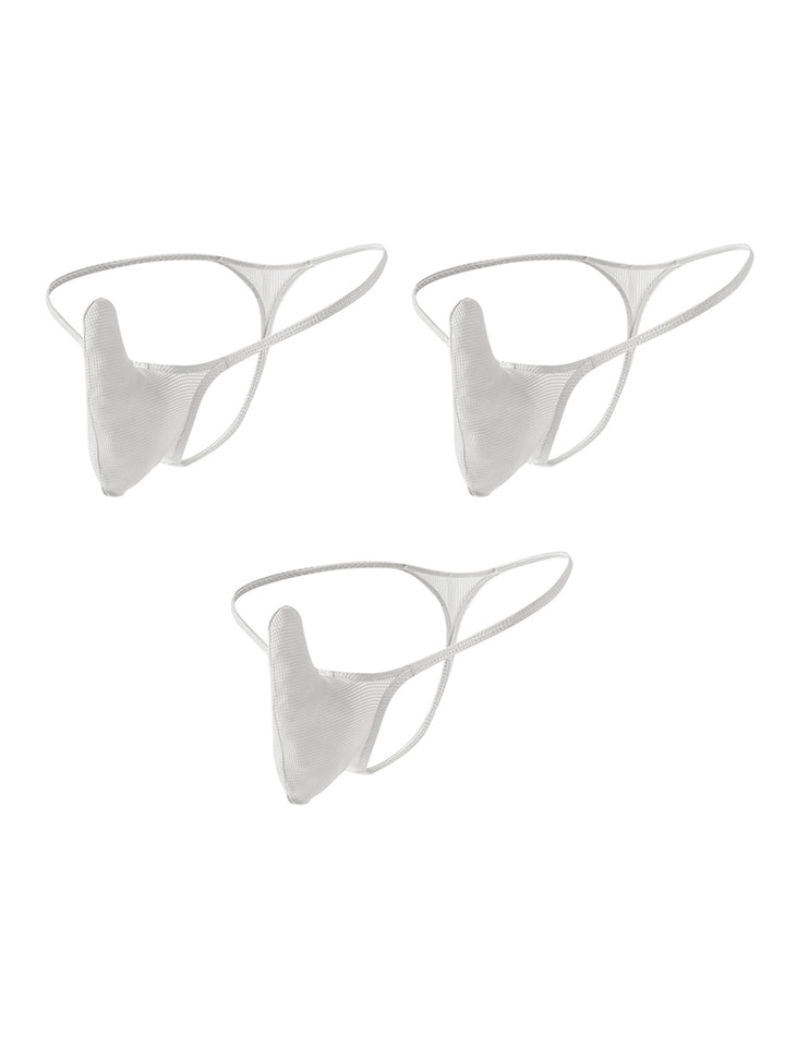3 Pack Men's Breathable Mesh Sexy Ice Silk Strings | Mr Saker