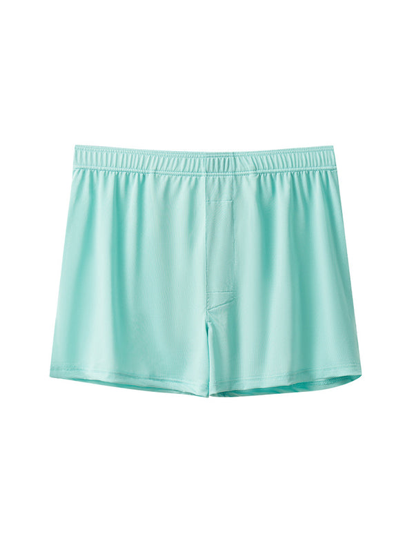 3 Pack Men's Solid Color Thin Breathable Odor-Control Seamless Boxer Briefs