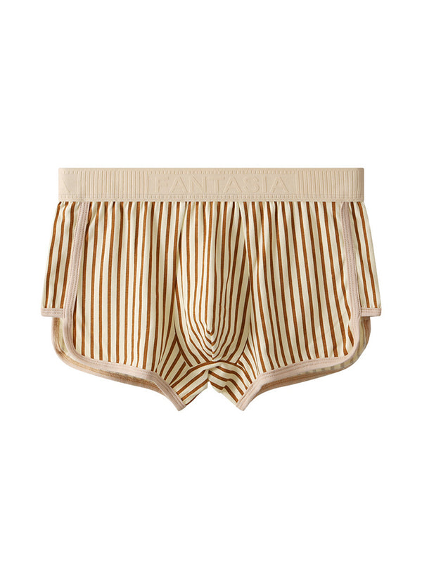 4パック メンズ ストライプ ピュアコットン 通気性 ルーズフィット 快適 トランクス