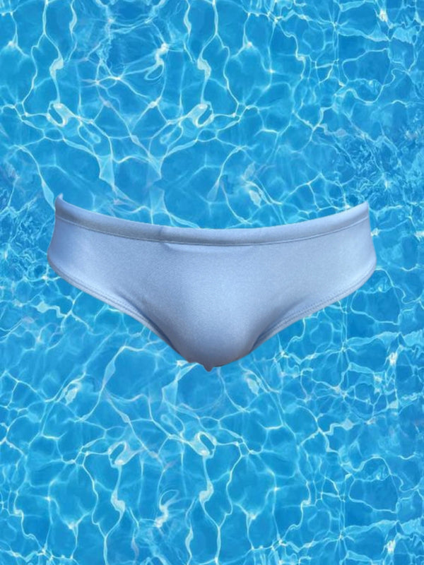 Slip da bagno da uomo senza cuciture comodi sexy a tinta unita a copertura completa