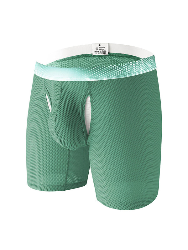 2 Confezioni Boxer a metà coscia Uomo Seta di Ghiaccio Ultra Morbida Maglia Traspirante Rinfrescante Confortevole