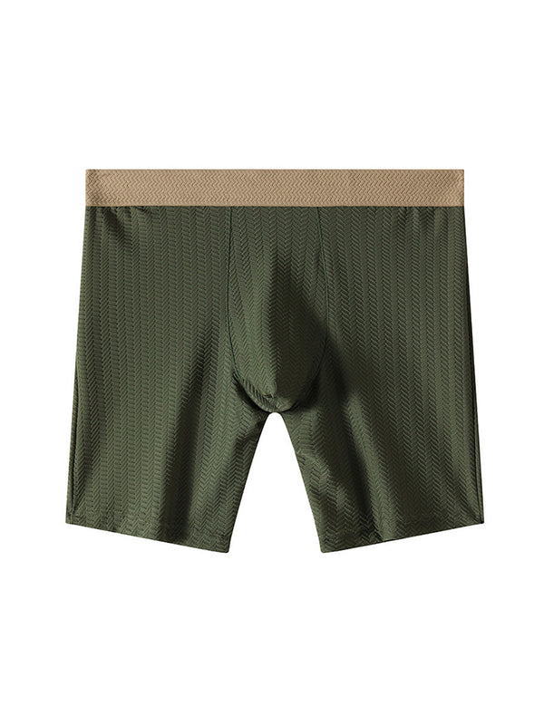 2 Confezioni Boxer Uomo Premium Anti-Sfregamento con Tasca a U a Vita Media Senza Cuciture Boxer a metà coscia